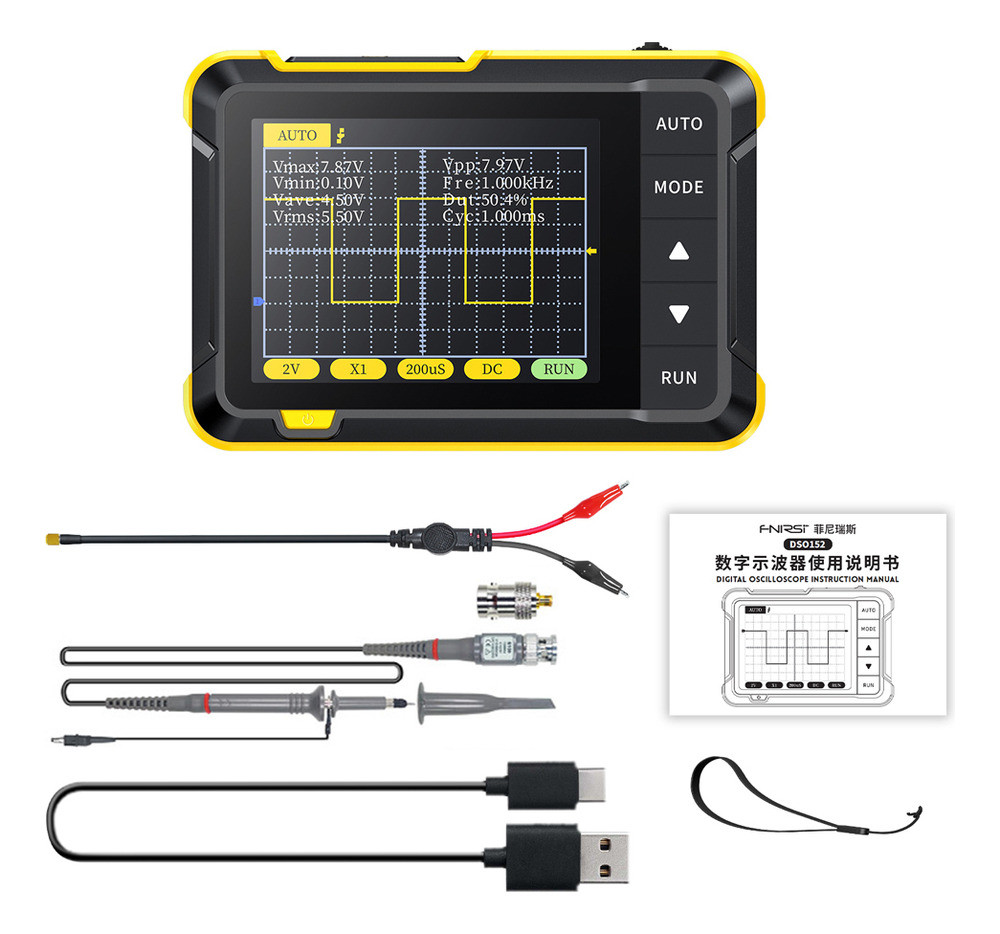 Portable Digital Oscilloscope with 400V Voltage