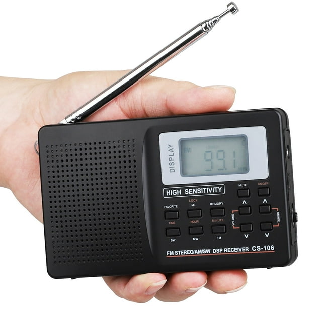 TSV Portable Digital AM/FM/SW Full Band Radio, Battery Operated for ...