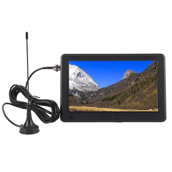 Portable Digital TV 6 Inches Small LED Television with Antenna Support FM Radio Card Reader HD 1080p Screen Display Player for Car Outdoor Camping (6 inches / 15.2 cm)