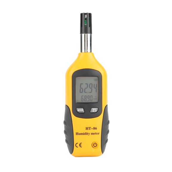 Portable Digital Thermometer Hygrometer, Wet Bulb/Dew Point Temperature Meter LCD Screen Humidometer With Backlight