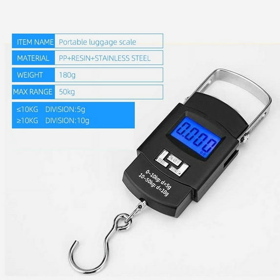Portable Digital Travel Scale Weighing Suitcase 50kg LED Light