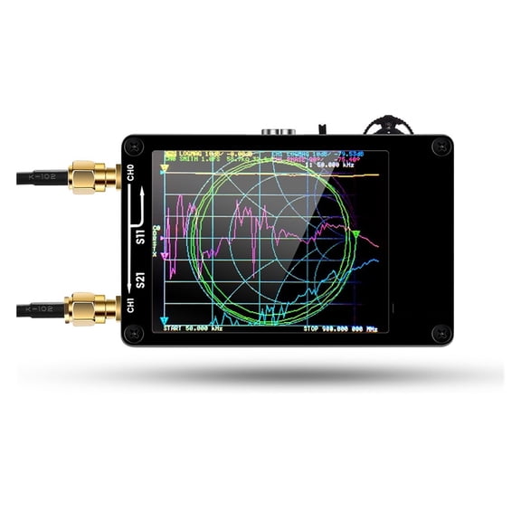 Portable Digital Vector Network 50KHz-900MHz MF HF VHF UHF Antenna Analyzer Built-in Battery