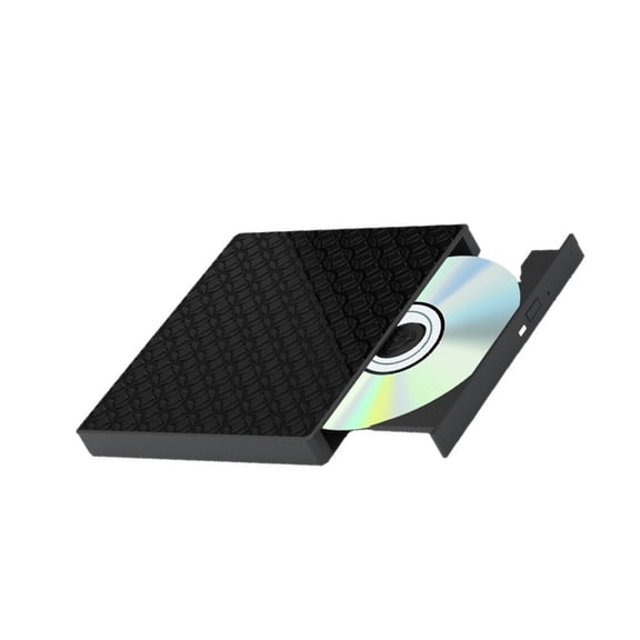 Portable Disc Drive with Card Reader, External Writer, Plug Play Optical Drive for Laptop Computer
