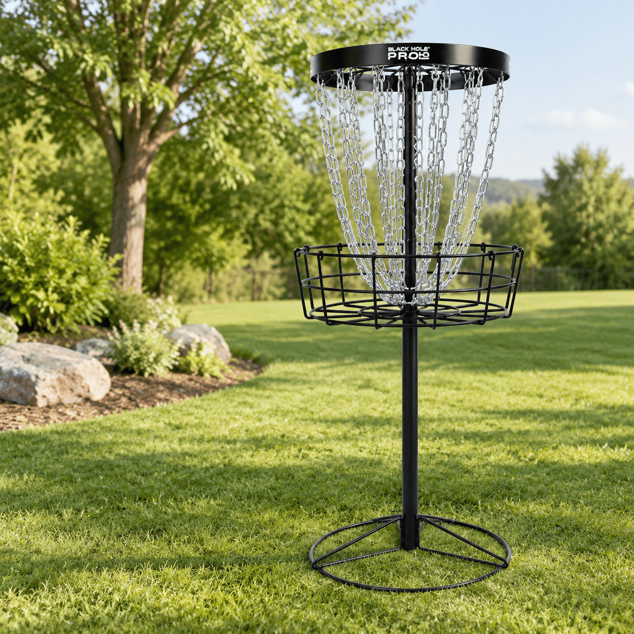 Portable Disc Golf Basket Target with 24 Heavy-Duty Chains, Stable All ...