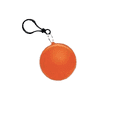 thumbnail image 1 of Portable Disposable Emergency Rain Poncho with Keychain Ball Case - Orange, 1 of 4