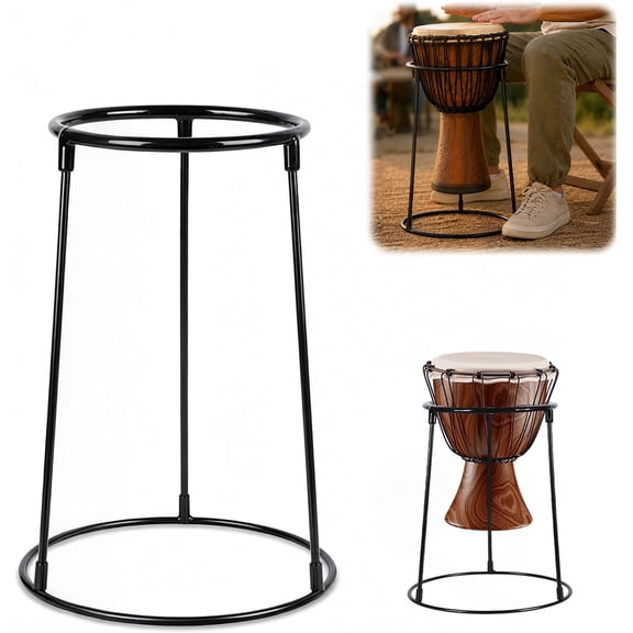Portable Djembe Floor Stand, Lightweight Carbon Steel Bongos Stand for 8.5"-12" African Drums Bongos