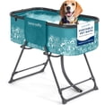 thumbnail image 1 of SereneLife Foldable Dog Bath Tub with Adjustable Height, 360° Access, Drain Hose & Storage Pockets – 130 lb Capacity Grooming Station for Indoor/Outdoor Use -  Blue, 1 of 7