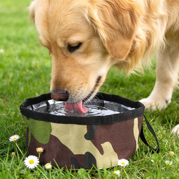 Portable Dog Bowls Foldable Travel Dish for Hiking Camping, No Spill Collapsible Puppy Water Bowl for Small and Large Dogs, Outdoor Pet Accessories