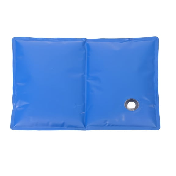 Portable Dog Cooling Mat - Self Cooling Ice Pet Blanket for Summer - Washable Water Injection Cooling Pad, Blue