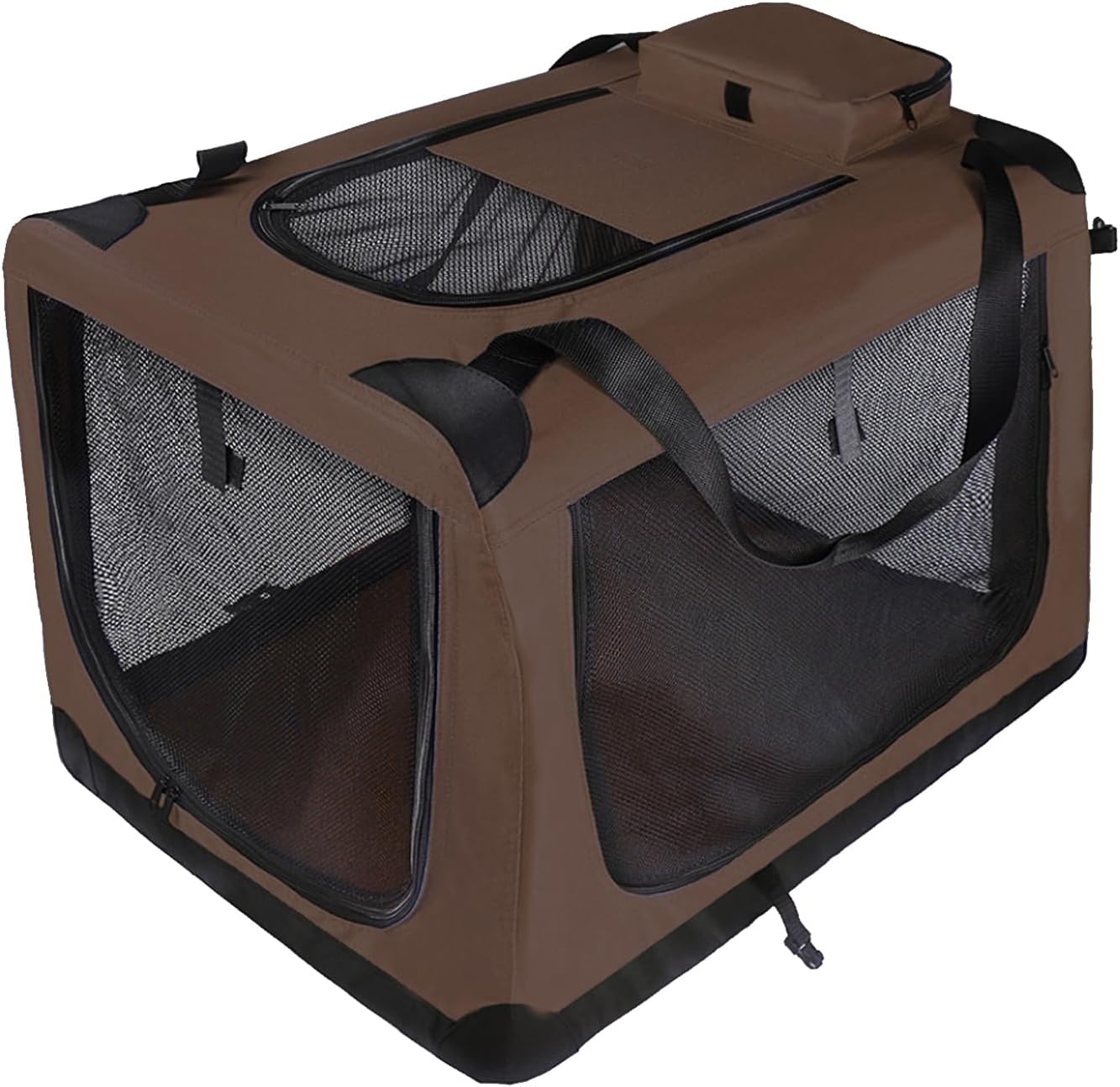 Portable Dog Crate, Travel Dog Crate with Breathable Mesh Door Window ...