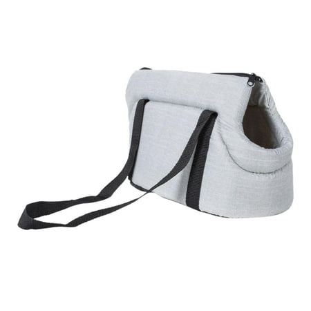 Portable Dog Seat Travel Transport Bag Pouch with Handle Shoulder Bag Carrying Tote Pet Carrier for Hiking Traveling Small Animals Kitty , Gray 45x22x20cm