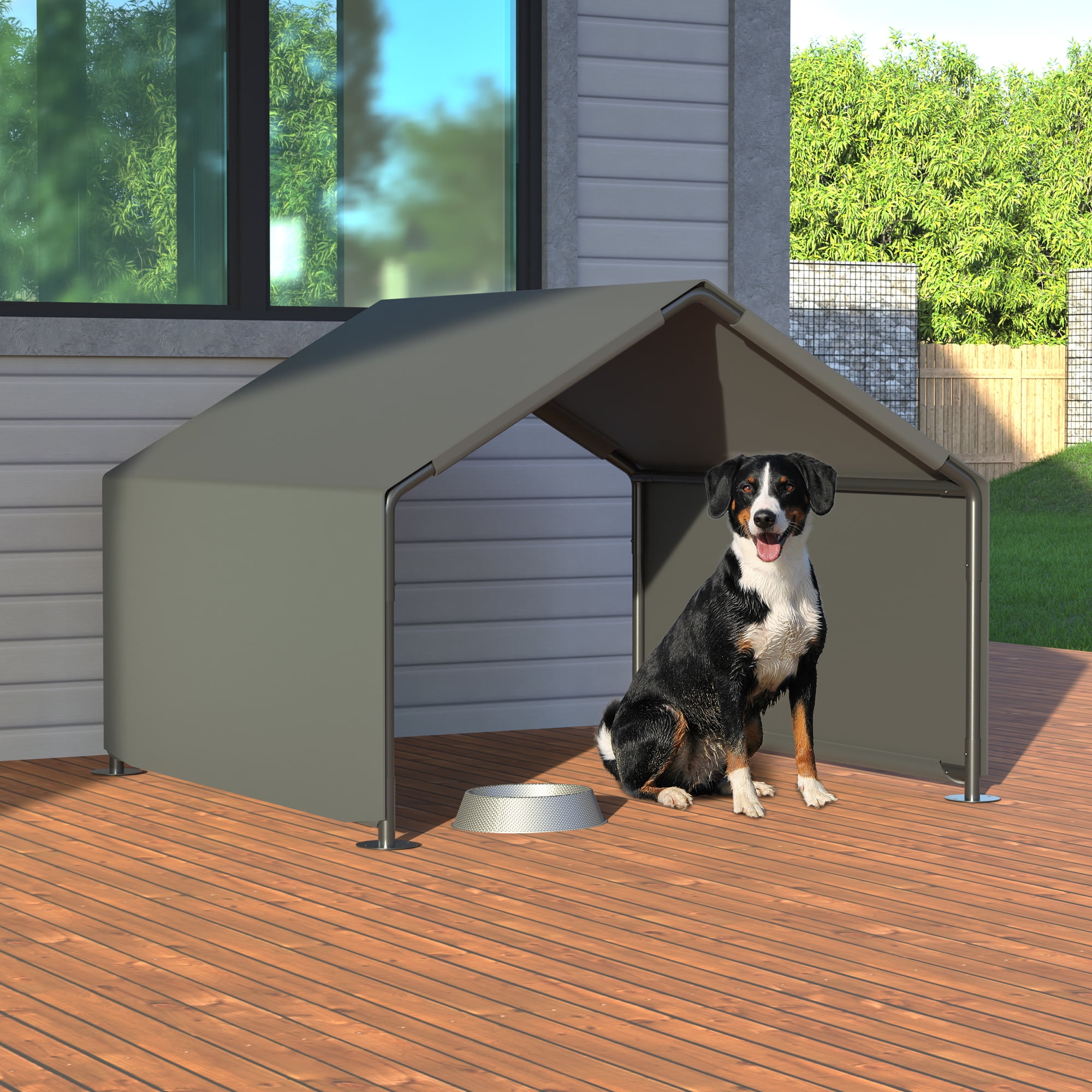 Portable Dog Shade Shelter, Outdoor Pet Tent, Water Resistant 420D Oxford Fabric Dog House with Steel Frame for Garden Patio Backyard