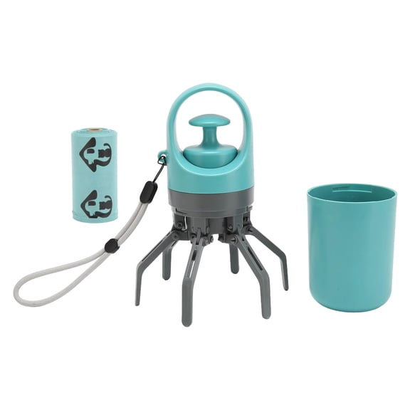 Portable Dog Waste Grabber With Aluminum Handle, Hygienic Poop Pickup Tool For Easy On-The-Go Cleanup