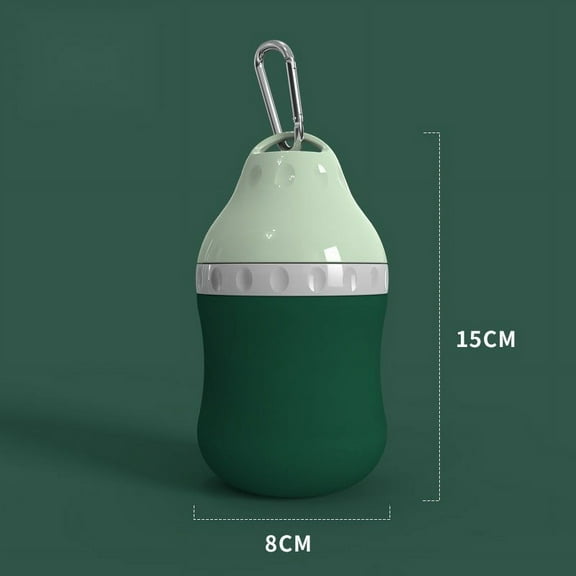 Portable Dog Water Bottle 1PC,Travel Pet Water Dispenser with Leak-Proof Design & One-Hand Operation for Hiking and Outdoor Adventures(Green)