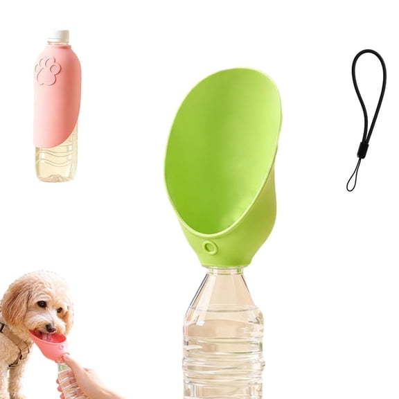 Portable Dog Water Bottle Adapter - Reversible Silicone for Universal Fit & Outdoor Use