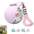 thumbnail image 1 of Portable Dog Water Bottle with Bowl, Foldable Pet Water Bottle for Travel, Travel Water Bowl for Dogs, Water Bottle for Dogs on Walks, Keep Your Pet Hydrated During Your Trip (Pink+Print), 1 of 9