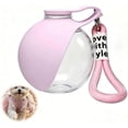 thumbnail image 1 of Portable Dog Water Bottle, Plastic Travel Dog Water Bottle with Foldable Silicone Bowl, Leak-Proof Pet Bottle for Water & Food, Water Dispenser for Dogs Walking Hiking Camping, 1 of 13