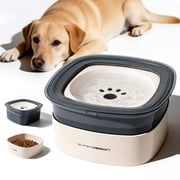 Portable Dog Water Bowl, 70oz/2L Large Capacity Water Dispenser for Dogs and Cats, Spill-Resistant Design with Slow Flow Feature for Messy Drinkers, Travel & Indoor Use