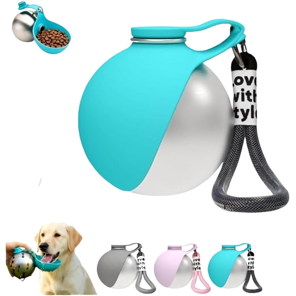 Portable Dog Water Bowl and Bottle, Dog Water Bottle With Built-in Bowl