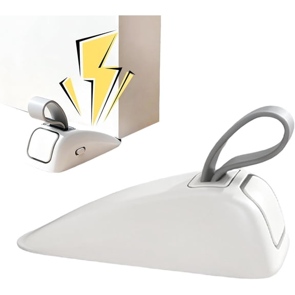 Portable Door Handle Lock, Anti-Theft Travel Security Device for Hotel, Apartment & Home, Easy to Use Safety Blocker for Added Protection(RL White 1 PC)