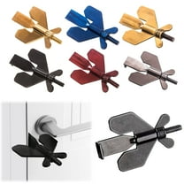 Portable Door Lock Home Security Device Stainless Steel Travel Lock for Additional Protection 1 Pack for Tools/Office(Gold),Hulucky