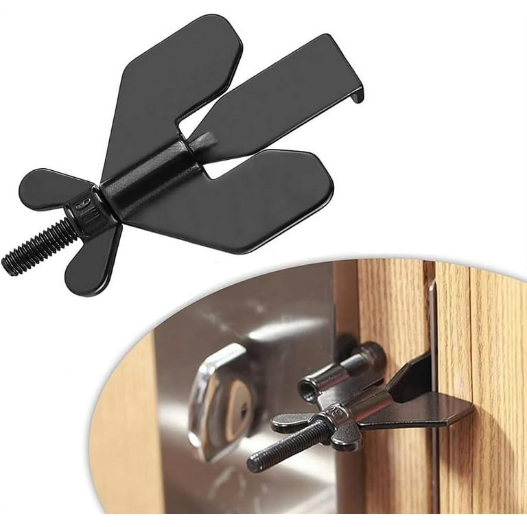 2-Pack Upgraded Portable Door Lock - Stainless Steel Travel Lock For Extra Security In Hotels, Apartments, Dorms