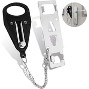 Portable Door Lock-Solid Heavy Duty Extra Lock for Additional Privacy and Safety in Hotel,Apartment,and Prevent Unauthorized Entry in Traveling,Home, Apartment and School Black