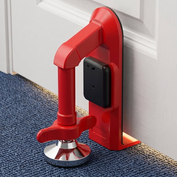 Portable Door Lock for Travel Anti-Theft Door Blocker for Hotel Room, Apartment Safety No-Drill Garage Door Brace Device for Women, Children Sleep with Peace of Mind