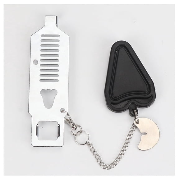 Portable Door Lock for Travel & Home - Hotel Safety Lock, Internal Security Door Lock with Keyless Protection for Apartments, Dorm Rooms & Renters Black