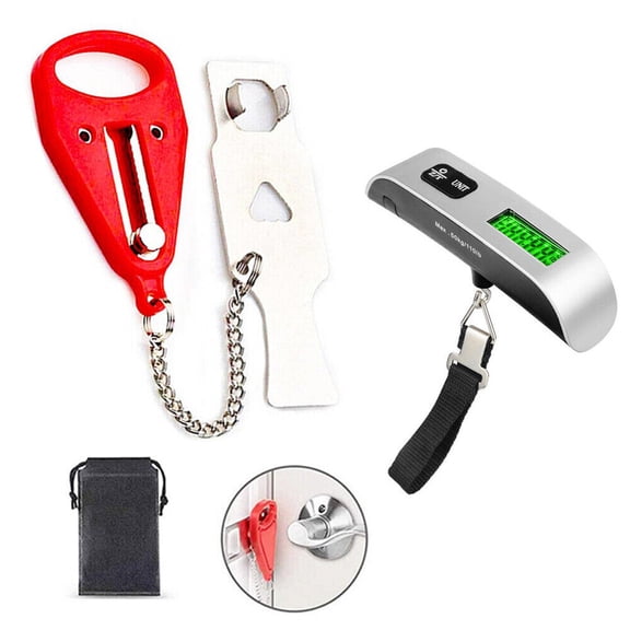 Portable Door Lock & Travel Luggage Scale Set for Privacy Safety Hotel Trip Unbranded