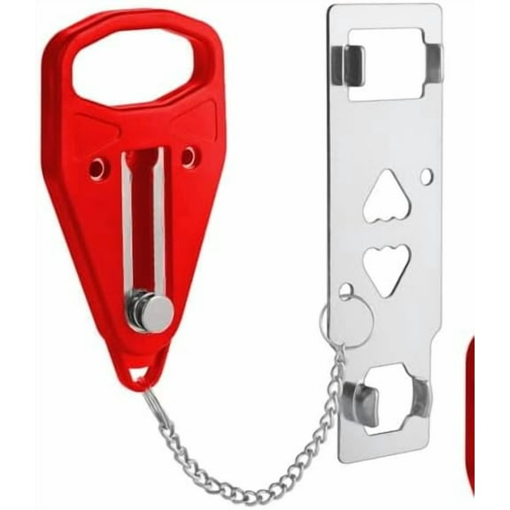 Portable Door Lock for Travel, Door Lock Self- Device for , Apartment, Hotel, Motel, School Dorm, House for Open Inwards Door