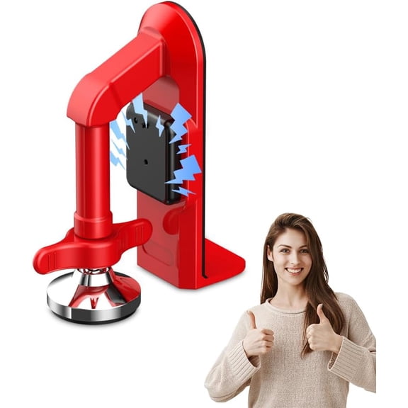 Portable Door Stopper Alarm with 80dB Siren for Travel & Home, Security Jammer Lock