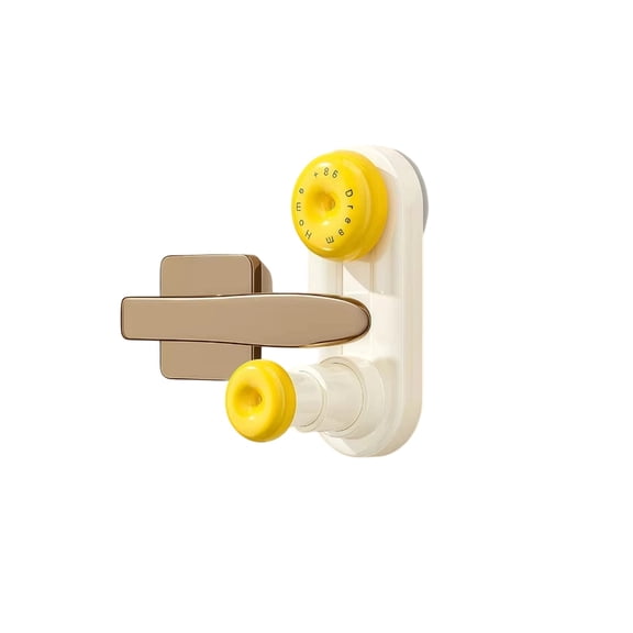 Portable Door Stopper for Security, Heavy Duty Anti Theft Door Jammer for Solo Travel and Hotel Stays, Household Safety Wedge for Privacy Protection, Yellow