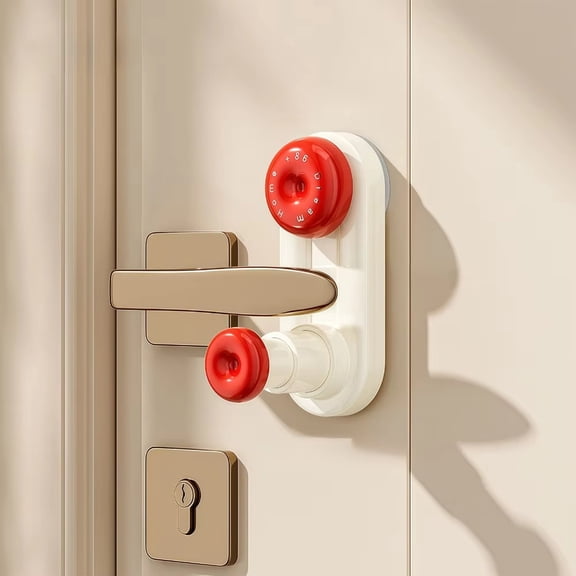 Portable Door Stopper Security Lock for Home and Hotel Use, Anti-Theft Door Blocker for Women and Travelers, Compact Travel Tool for Gifts, Red