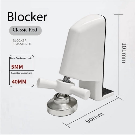Portable Door Wedge with Anti-Theft Alarm - Durable High-Strength Plastic Door Holder for Home, Office, and Shop Use