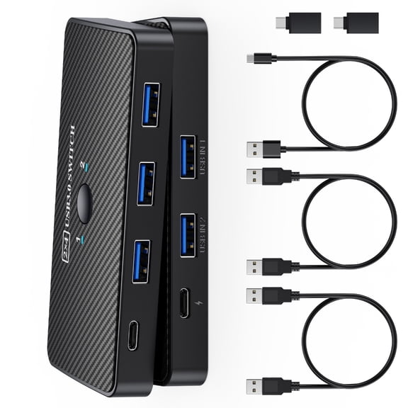 Portable Double Computer USB3.0 Switching Adapter 5Gbps Rapid File Transfer