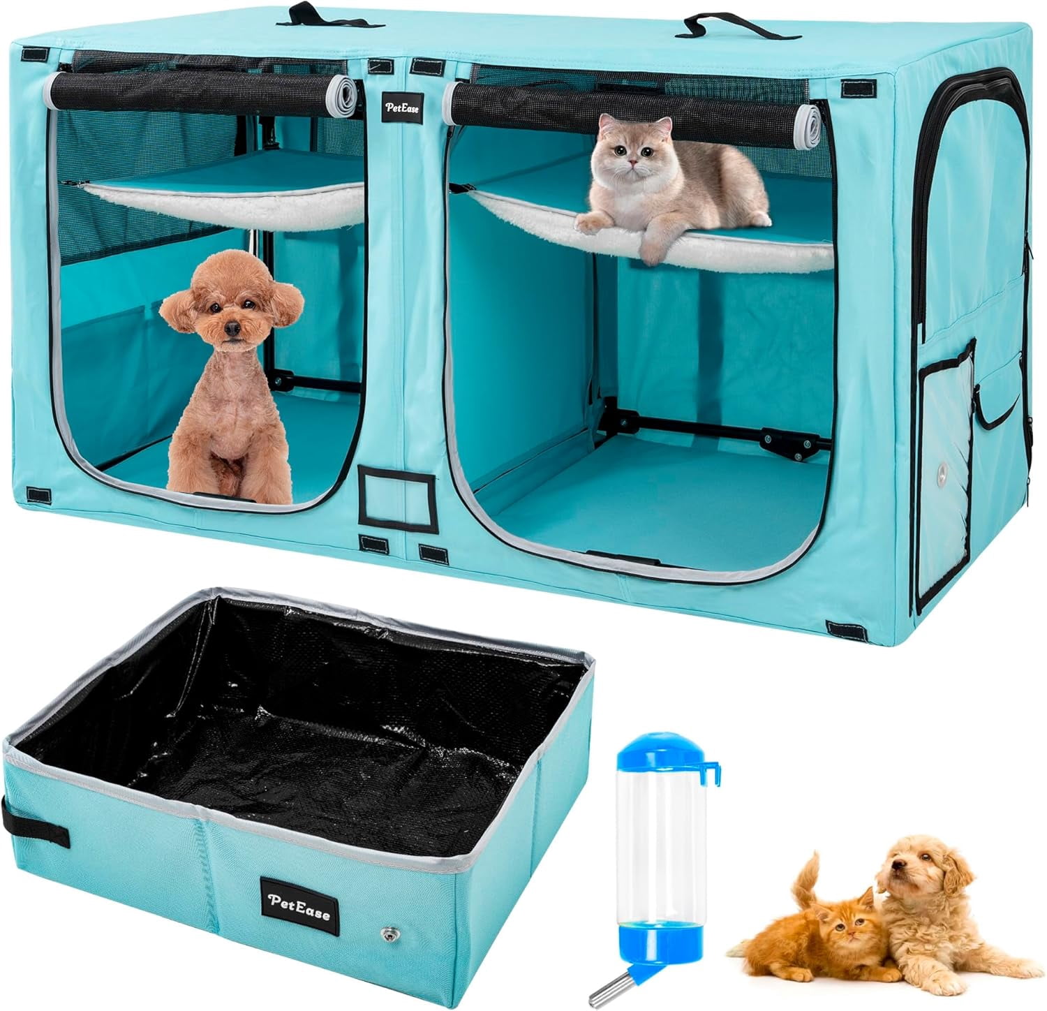 Mirapet USA Pet Carrier & Crate 22 Inch - Premium Collapsible Design For Cats And Dogs - Portable Kennel For Small Pets - Indoor/Outdoor - 360-Degree - View #9