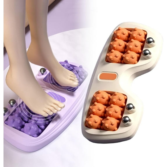 Portable Double Foot Massage Roller, 2025 New Dual Foot Massage Roller for Relieve Pain from Plantar Fasciitis and Improved Circulation, Portable Feet Massager Tool for Home Office Use(Orange)