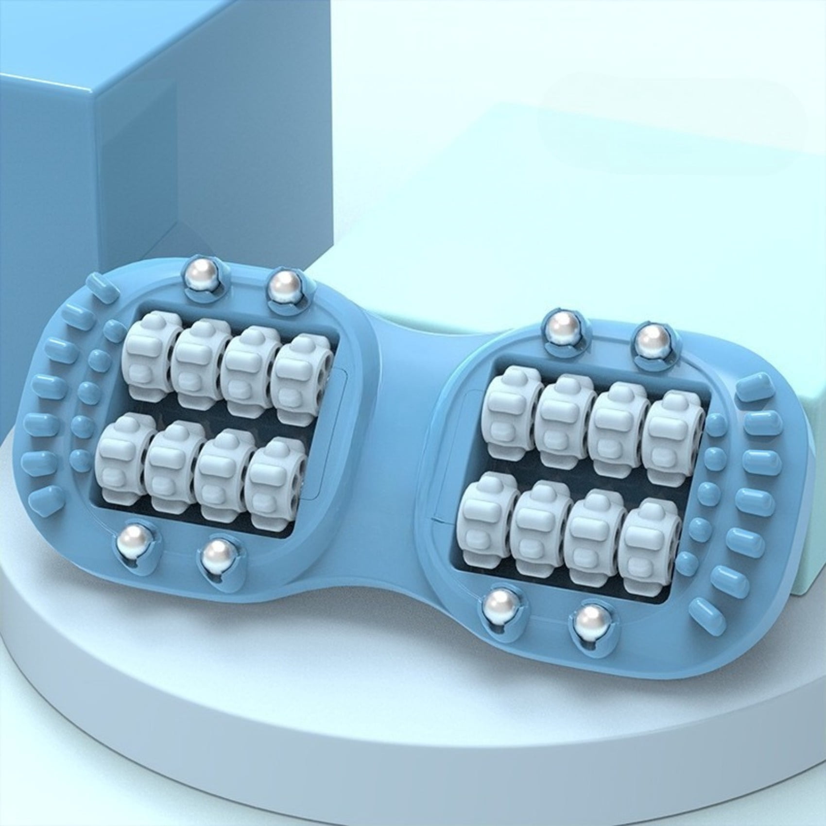Portable Double Foot Massage Roller, 2026 New Foot Massager Roller for Plantar Fasciitis Relief and Improved Circulation, Dual Feet Massage Roller Tool for Home Office Use
