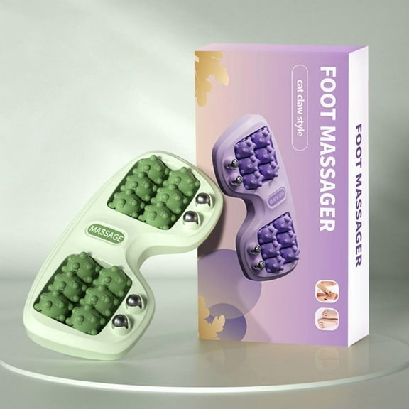 Portable Double Foot Massage Roller, Foot Roller Massage,Three Massage Techniques for Relieve Pain from Plantar Fasciitis,Tight Muscles & Sore Feet and Improved Circulation, Portable Reflexology Tool