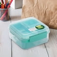 thumbnail image 1 of Portable Double Layer Bento Box Leak-Proof With Compartments for Meal Prep, Work Lunches, and Storing Leftovers - Microwave & Dishwasher Safe C, 1 of 5