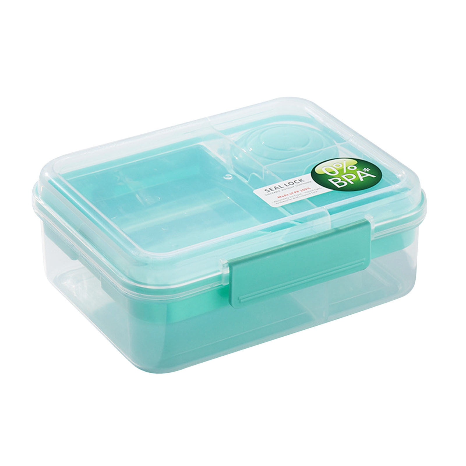 Salad Carry In Portable Double Layer Divided Lunch Box, Leak-Proof Salad Bento Box ...