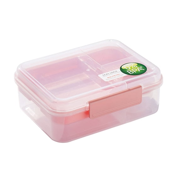 Portable Double Layer Lunch Box, Divided Compartments Bento Container for Picnic Salad, Leakproof Food Storage with Lid, for Office Work