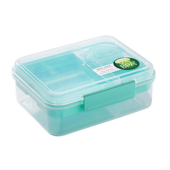 Portable Double Layer Lunch Box, Divided Compartments Bento Container for Picnic Salad, Leakproof Food Storage with Lid, for Office Work