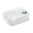 thumbnail image 1 of Portable Double Layer Lunch Box, Divided Compartments Bento Container for Picnic Salad, Leakproof Food Storage with Lid, for Office Work, 1 of 5