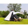 thumbnail image 1 of Portable Double Layers Waterproof Breathable Family Camping Indian Teepee Tent for 4 Person, 1 of 7