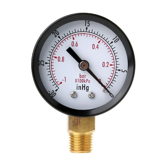 Portable Double Scale Gauge 1/4in -30HG/0PS Vacuum Pressure Meter Gauge Manometer 2in Digital Pressure Gauge