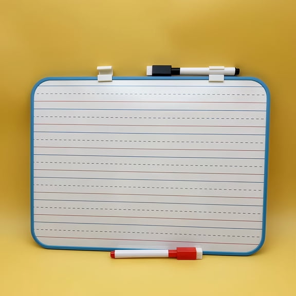 Portable Double-Sided Dry Erase Board with Grid and Plain Surface for Office, Classroom, and Home Use - Compatible with Standard Markers