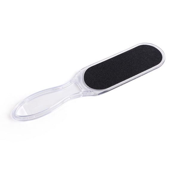 Portable Double-Sided Foot Scraper Tool Ergonomic Clear Plastic Handle for Easy Removal of Dead Skin and Rough Feet Lightweight and Design for Home Pedicure Use