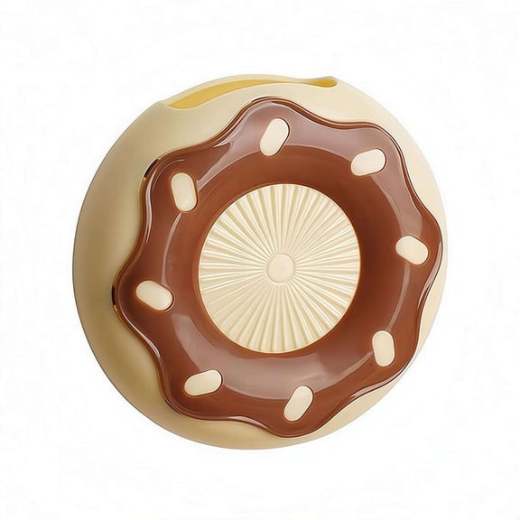 Portable Doughnut Storage Box, Bagel Fresh Holder Container, 5.5"Donut Fresh Container Single Bread Storage Keeper Saver Airtight Reusable Donut Storage - Brown